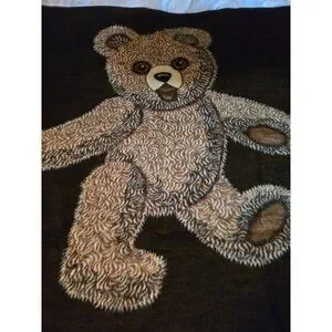 Vintage Safari Weavers Teddy Bear Blanket Throw Made In Germany
