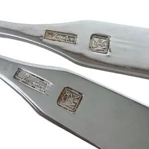 Vintage Salad Servers MK Silverplate Serving Fork And Spoon 9.25" Long