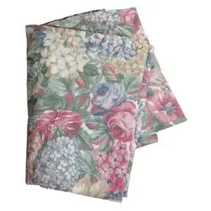 Vintage Sanderson Shabby Chic Cottagecore Floral Pair Of Drapes Panel Cu…