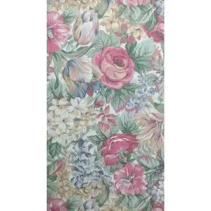 Vintage Sanderson Shabby Chic Cottagecore Floral Pair Of Drapes Panel Cu…
