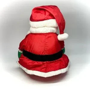 Vintage Santa Claus Nylon Plush Christmas 90s Hallmark Stuffed Parachute Toy Vtg