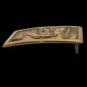 Vintage Stamped Belt Buckle Western Square Dancing Saloon Formal Dancing
