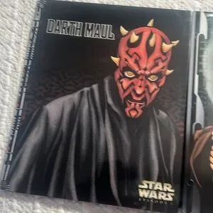 Vintage Star Wars Episode 1 Darth Maul & JEDI Printed Pockets Folder Set Of 2