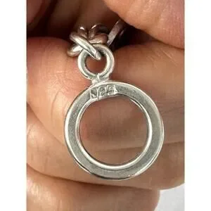 Vintage Sterling Silver 925 HEART Charm 8” Round Link Bracelet Toggle 30 Grams