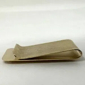 Vintage Swank Gold Tone Money Clip - Credit USA Half Ounce Fine Brass 999.9