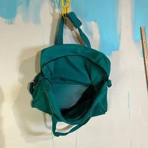 Vintage Teal On Board Duffel Bag Approx 1990s Travel Gym Carry On Luggage Retro