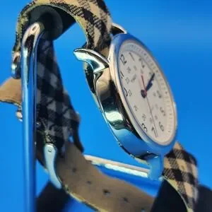 Vintage Timex Indiglo 38mm Easy Reader Men's Quartz Watch Timex Plaid Nato Strap