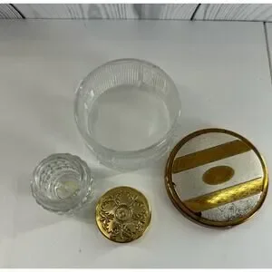 Vintage Vanity Jars Set Of 2 1980s/90s