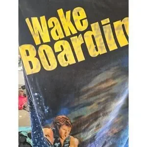 Vintage Wake Boarding 100% Cotton Outdoor Swimming Summer Beach Towel 26"x57"