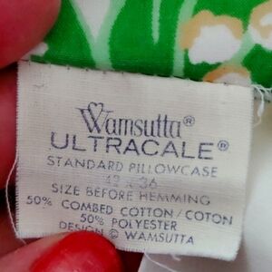Vintage Wamsutta Ultracale Flat Sheet And Pillow Case. Full Size. 92" X 80"
