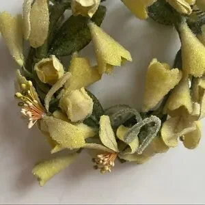 Vintage yellow floral rings -3