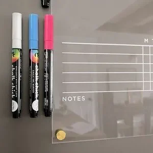 Visibly Magnetic Acrylic Fridge Chore Chart—Gold