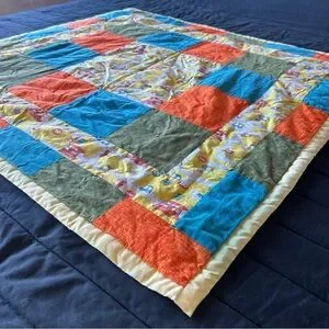 Vroom Vroom Cars And Trucks Busy Street Handmade Baby Quilt On The Go #0911242