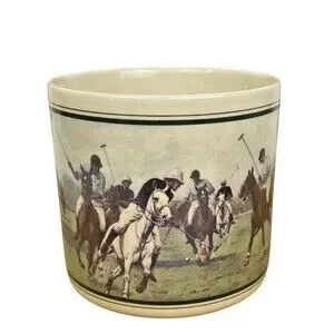 VTG 1988 Ralph Lauren Polo Match Watercolor Equestrian Horse Mug Multiples