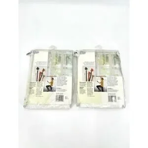 VTG 2001 Martha Stewart Everyday Sheer Lace Snowflake Window Panel Lot Of 2 NOS