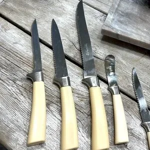 Vtg 70’s Set- Regent Sheffield (England) Stainless Steel Steak Knives. MCM EUC