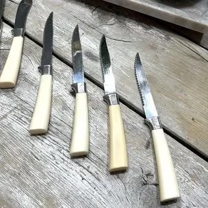 Vtg 70’s Set- Regent Sheffield (England) Stainless Steel Steak Knives. MCM EUC