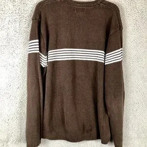 Vtg Arizona Jean Co Brown Sweater Crew Neck Size L 90s Skate Y2k Blink Punk