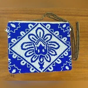 VTG Glass Beaded Boho Coastal Cowgirl Maximalist Art To Wear Purse