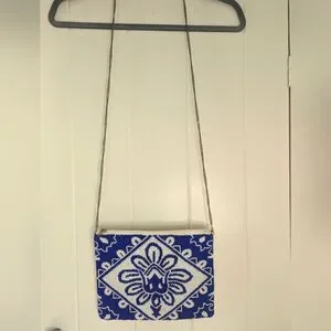 VTG Glass Beaded Boho Coastal Cowgirl Maximalist Art To Wear Purse