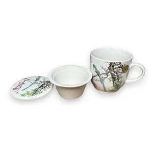 VTG JAPANESE TEA CUP BEAUTIFUL PORCELAIN INFUSED TEA CUP JAPANESE DECOR