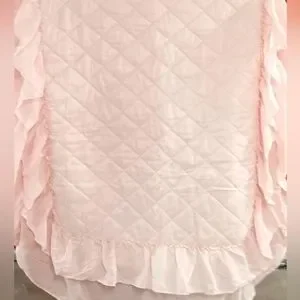 Vtg JC Penney 60s Pink Ruffled Layers Bedspread Twin