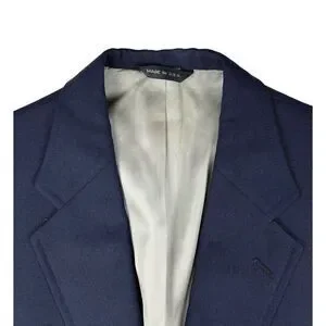 VTG Men's Nordstrom Blazer Sport Coat Navy Blue Gold Royal Marines Buttons 40L