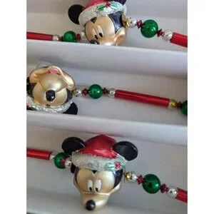 Vtg Mickey Mouse Christmas Tree Garland Disney Parks 6 Ft