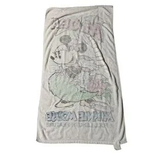 VTG Minnie Mouse Beach Towel Aloha Hawaii Grass Skirt Retro Cinema Film HTF Rare