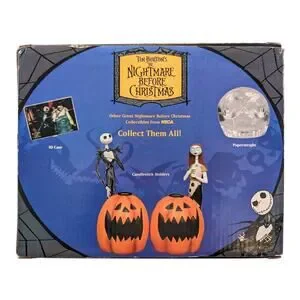 Vtg NECA Nightmare Before Christmas Jack Skellington Candles (12) Halloween NOB