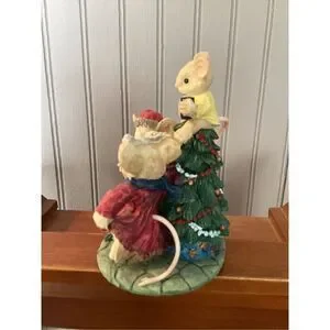 VTG Three Dancing Mice Christmas Tree Figurine