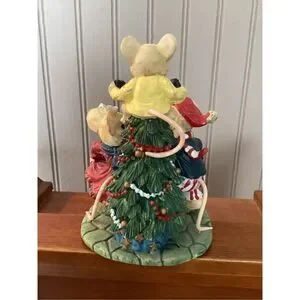 VTG Three Dancing Mice Christmas Tree Figurine