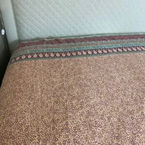 Vtg Westpoint Stevens Flat Sheet Floral W Paisley Boho/Cottage