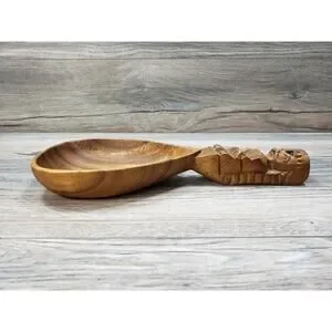 Waikiki Woods Monkey Pod Wooden Spoon Dish Handmade In Hawaii