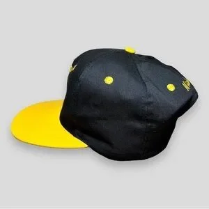 Walt Disney World Mickey Mouse Hat Cap Adjustable Black & Yellow MINT Snapback‎
