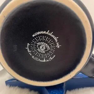 Wandering Moon Stay Wild Moon‎ Child Evil Eye Greek Symbol Navy Blue Ceramic Mug
