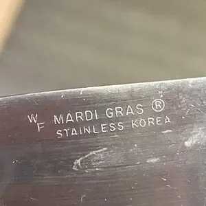 Washington Forge Mardi Gras Black Stainless Flatwar Silverware Knife Fork MCM WF