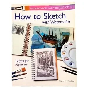 Watercolor Painting Sketch Book Paperback Art Tutorial Crafts Paint Artwork DIY