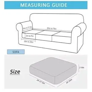 Waterproof Patio Cushion Cover Stretch Sofa Cover Outdoor Seat Cushion 3 Pack