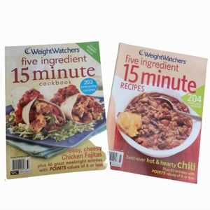 WeightWatchers Five Ingredient 15 Minute 2 Cookbooks 96 Pages/ 96 Pages