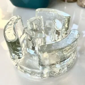 West Germany Brutalist MCM Vintage Glass Teapot Warmer