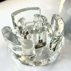 West Germany Brutalist MCM Vintage Glass Teapot Warmer