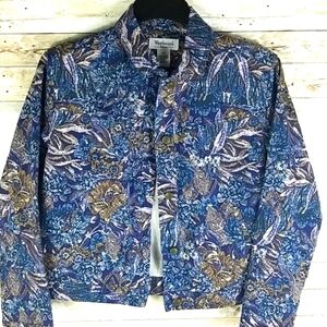 Westbound Vintage Blue Tapestry Jacket Sz PS