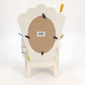 White Beach Chair 4x6 Photo Frame Palm Tree Shovel Bucket 11x7x5 Vacation Pictur