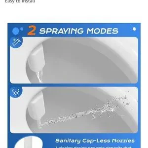 White Bidet Attachment For Toilet Easy DIY NIB