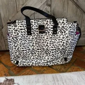 White Elm GEMINI CONVERTIBLE BACKPACK LEOPARD NYLON Laptop Bag