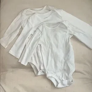 White Long Sleeve Onesies