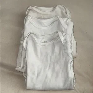 White Long Sleeve Onesies