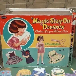 WHITMAN MAGIC STAY ON DRESSES 1960'S & Whitman 1965 Mattel's BABY FIRST STEP