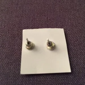 WILA Blue Turquoise Small Dainty Heart Pierced Stud Earrings For Girls And Kids